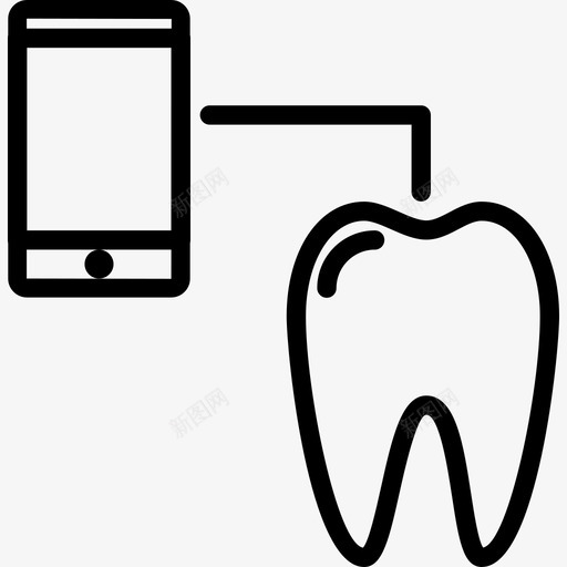 牙齿牙齿8线形图标svg_新图网 https://ixintu.com 牙齿 牙齿8 线形