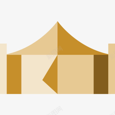 帐篷沙漠16平坦图标图标