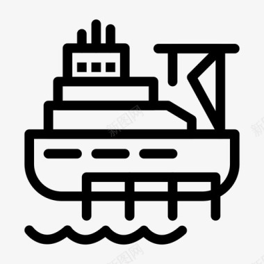 船舶货物建筑图标图标