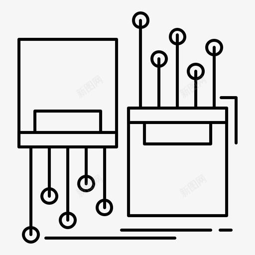 数字光纤电缆电子图标svg_新图网 https://ixintu.com 3d打印和通信 数字光纤 电子 电缆 车道