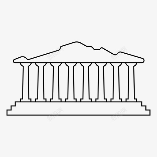 雅典卫城古代雅典图标svg_新图网 https://ixintu.com 古代 地标性建筑 著名的希腊 雅典 雅典卫城