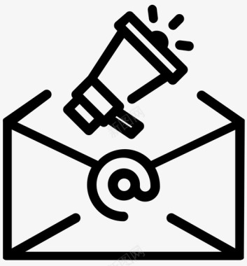电子邮件营销电子邮件扩音器图标图标