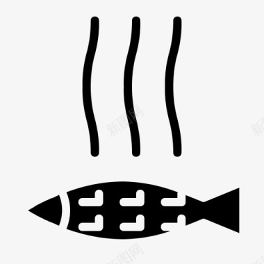 炸鱼吃烤图标图标