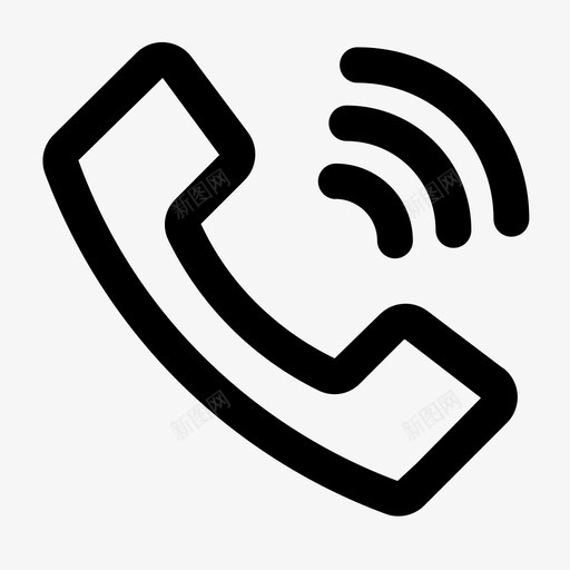 电话应用程序通话图标svg_新图网 https://ixintu.com 应用程序 用户界面 电话 网络 通话