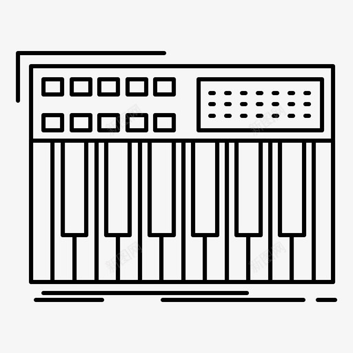 合成器键盘midi图标svg_新图网 https://ixintu.com midi 合成器 声音设计和声音制作 键盘