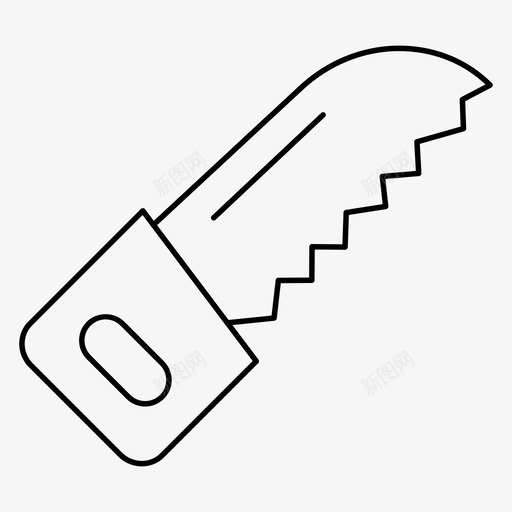 锯刀片建筑图标svg_新图网 https://ixintu.com 刀具 刀片 在建细线图标 工具 建筑 锯