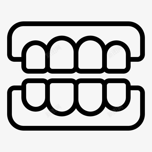 假牙牙科牙医图标svg_新图网 https://ixintu.com 假牙 前部 牙医 牙科 牙齿