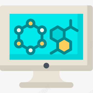 计算机化学27扁平图标图标
