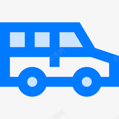 小型货车运输102蓝色图标图标