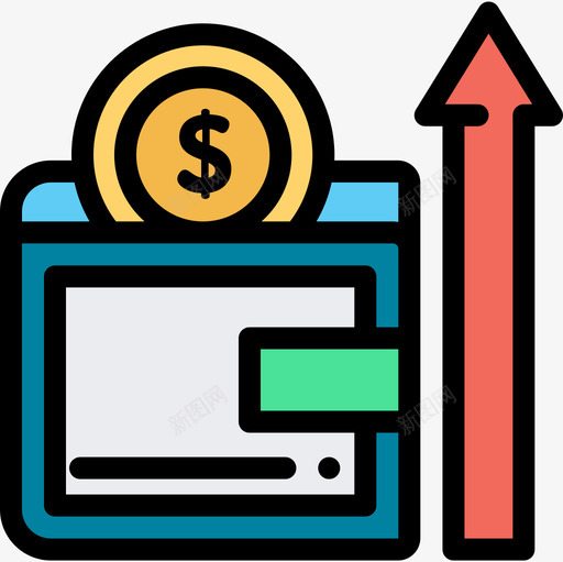 钱包经济型26线性颜色图标svg_新图网 https://ixintu.com 线性颜色 经济型26 钱包