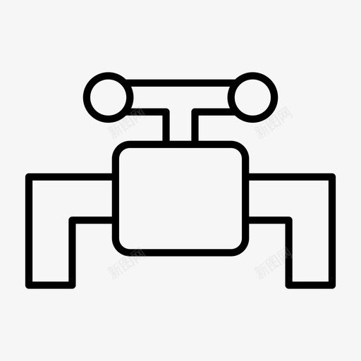 管道供水水龙头图标svg_新图网 https://ixintu.com 供水 水 水龙头 管道 阀门 随机6薄