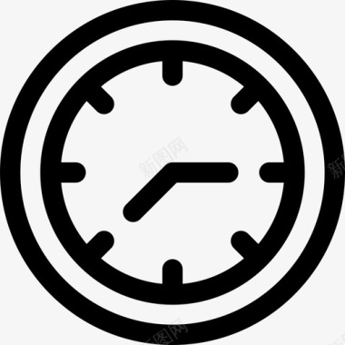 时钟客户服务13线性图标图标