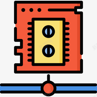 硬盘互联网技术16线性彩色图标图标