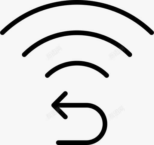 连接重复返回图标svg_新图网 https://ixintu.com wifi精简 波形 返回 连接 重复