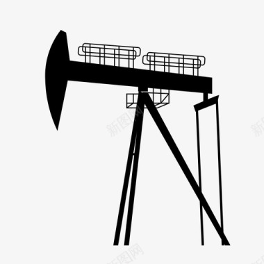石油井架采油机油泵图标图标