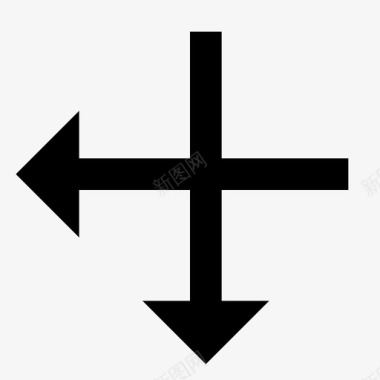 交换箭头十字路口图标图标