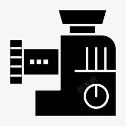 手动绞肉机搅拌机厨房手动图标高清图片
