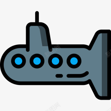 潜艇战争2线性颜色图标图标