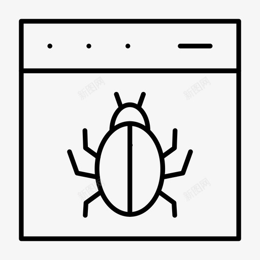 恶意软件错误互联网图标svg_新图网 https://ixintu.com 互联网 恶意软件 病毒 网页 网页托管细线图标 错误