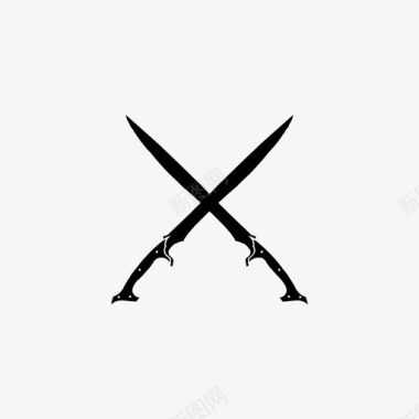 交叉的剑武器剑和武器图标图标