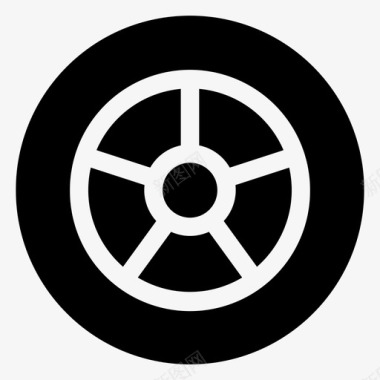 轮胎汽车轮辋圆形图标图标