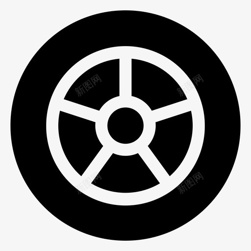 轮胎汽车轮辋圆形图标svg_新图网 https://ixintu.com 圆形 摩托车 汽车轮辋 车轮 轮胎