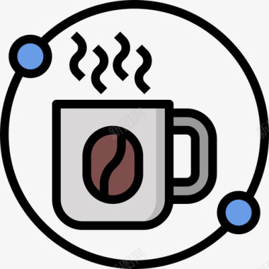 咖啡杯搜索引擎优化和开发18线性颜色图标图标