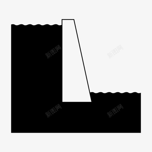 挡土墙建筑重力墙图标svg_新图网 https://ixintu.com 地下室墙 建筑 挡土墙 重力墙