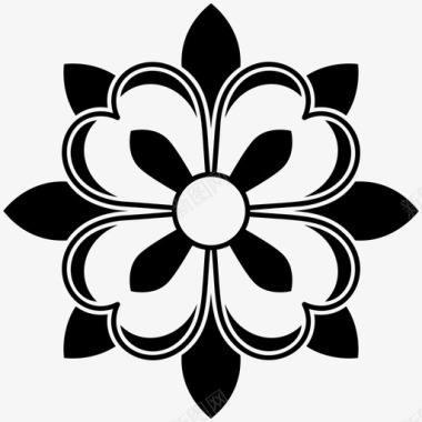 花卉经典框架装饰元素图标图标