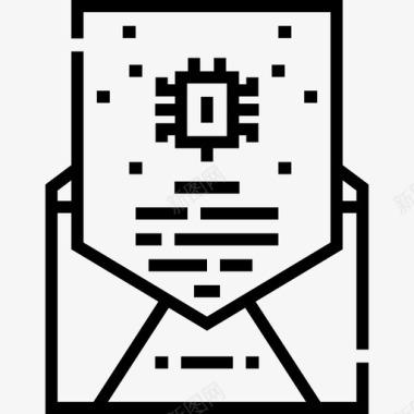垃圾邮件互联网安全32线性图标图标