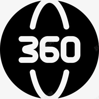 360度360度视图13填充图标图标