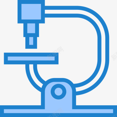 显微镜卫生保健31蓝色图标图标