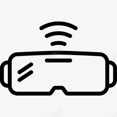 Vr眼镜物联网43线性图标图标