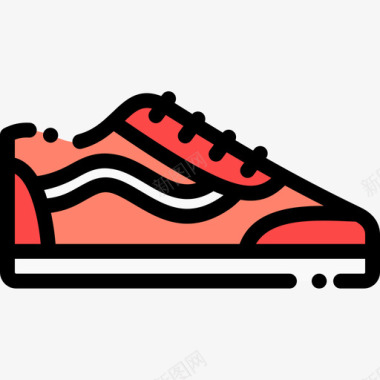鞋极限运动19线性颜色图标图标