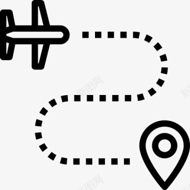 航线机场53直线图标图标