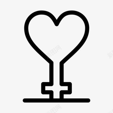 心脏标志性别妇女图标图标