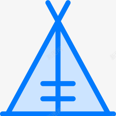 帐篷旅行社2蓝色图标图标