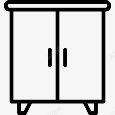 衣柜家具和家居13线性图标图标
