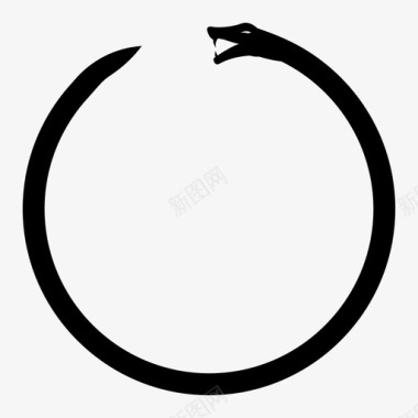 蛇圈环圆图标图标