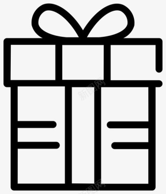 礼品购物购物和电子商务图标图标