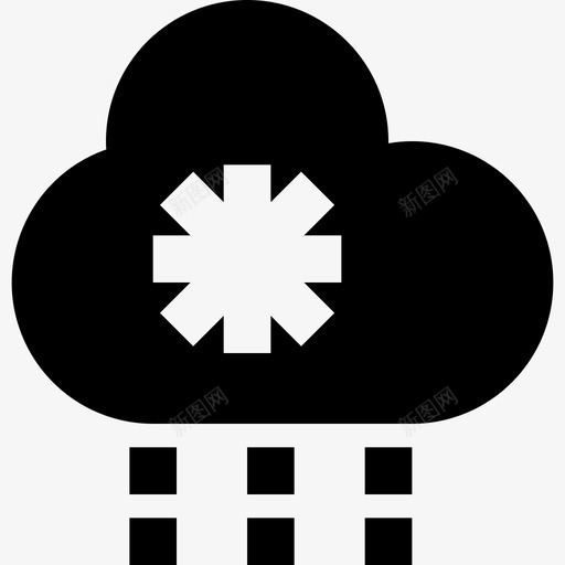 下雨天气115填充图标svg_新图网 https://ixintu.com 下雨 填充 天气115
