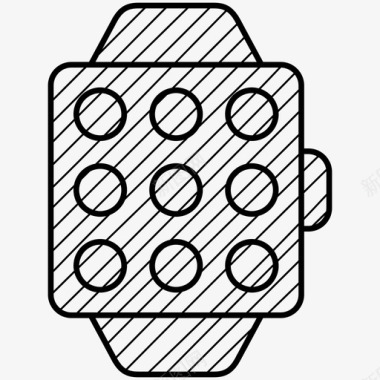 智能手表应用程序网格菜单图标图标