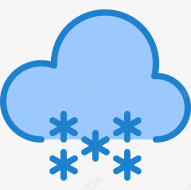 雪182号天气蓝色图标图标