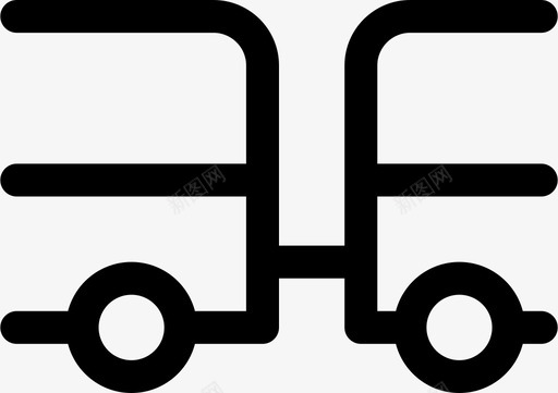 拖车卡车旅程图标图标