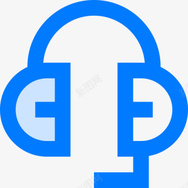 耳机娱乐46蓝色图标图标