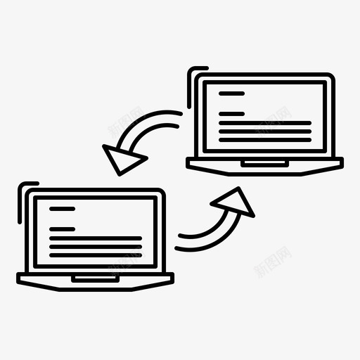 计算机数据传输连接链接图标svg_新图网 https://ixintu.com 同步 网络 计算机数据传输 软件工程和视频游戏 连接 链接