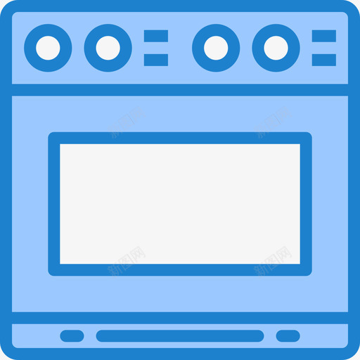 烤箱家用电器12蓝色图标svg_新图网 https://ixintu.com 家用电器12 烤箱 蓝色