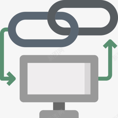 链接搜索引擎优化3平面图标图标