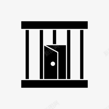 监狱罪犯法律图标图标