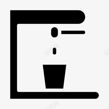 咖啡机浓缩咖啡拿铁图标图标